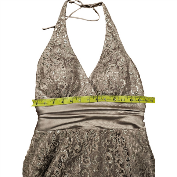 Betsy & Adam Fit & Flare Light Gray Knee Length Party Dress Size 8 - Picture 11 of 12